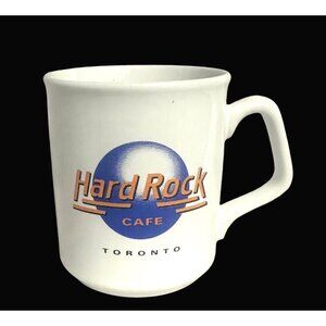 Hard‎ Rock Cafe Toronto Mug Made In England Vintage White Ceramic Collectible